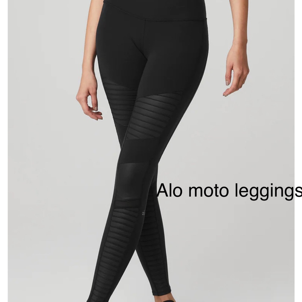 FLASH SALE Alo black moto leggings